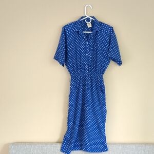 20" Pit-to-Pit Blue Floral JR Too John Richard Dress